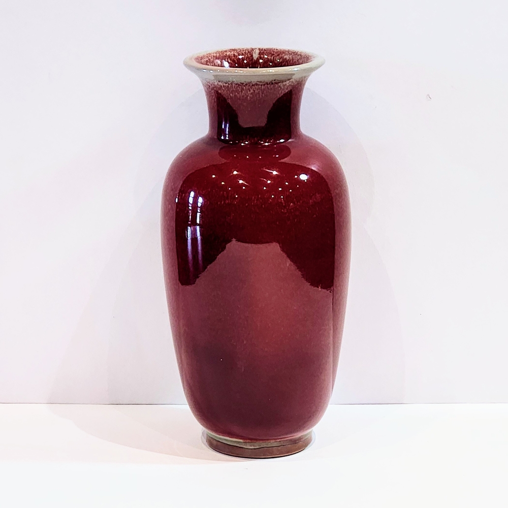 Elegant Burgundy Vase